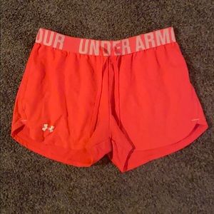 Under Armor Coral Pink Athletic Shorts